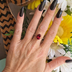 Padparadscha Sapphire & Diamond Ring